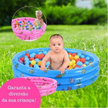 Imagem de Kit 2 Piscinas Redonda Inflável Verão Menino Menina criança bebê praia