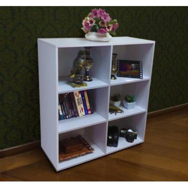 Imagem de Estante Multi Uso - 6 Nichos (Quarto, Sala, Escritório) - EJN Móveis