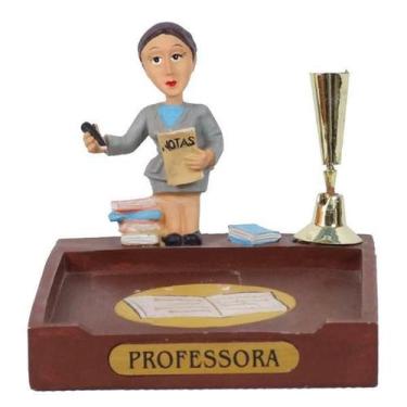 Imagem de Boneco Profissional Professora P/ Papel e Caneta 8cm - Zona Livre