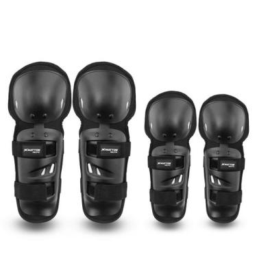 Imagem de Kit Joelheira + Cotoveleira MX Preta Mattos Trilha Motocross - Mattos 
