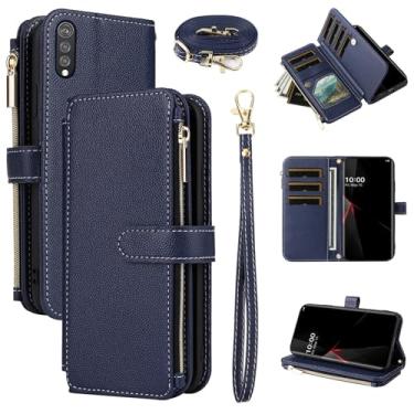 Imagem de Furiet Capa carteira para LG Velvet 5G/LGVelvet Verizon G5 UW T-Mobile 2020 com mais de 10 porta-cartões de couro PU de luxo flip suporte com zíper bolsa para celular à prova de choque para LM G900UM