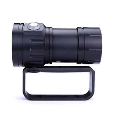 Imagem de TWENOW Lanterna de mergulho de soldagem 20000 lúmens 6 x XHP70 iluminação subaquática 100 m tocha tática à prova d'água para fotografia kit de tocha de luz de preenchimento de vídeo (C11 18650Charger)