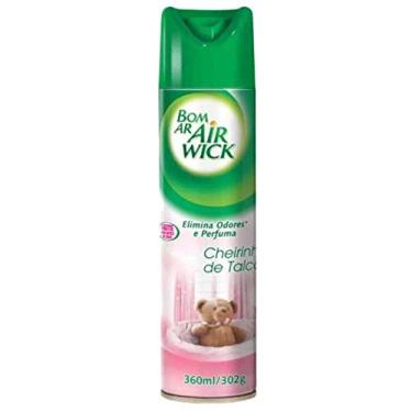 Imagem de Air Wick Aromatizador Bom Ar Aerossol Cheirinho De Talco 360Ml Embalagem Econômica Rosa Claro