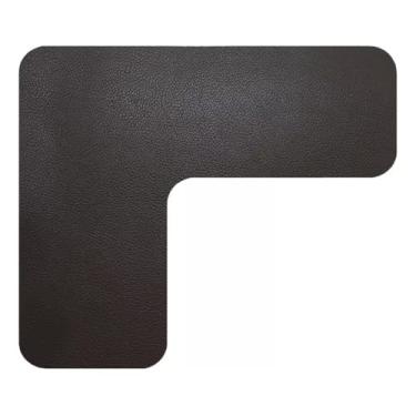 Imagem de Mouse Desk Pad Em L Canto 95x95 Couro Ecológico Sob Medida (Preto, 95x95)