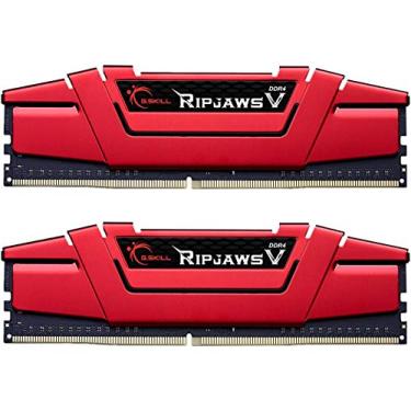 Imagem de G.SKILL RipjawsV Series DDR4 RAM 16GB (2x8GB) 2400MT/s CL17-17-17-39 1,20V Intel AMD Desktop Computer Memory U-DIMM - Vermelho (F4-2400C17D-16GVR)