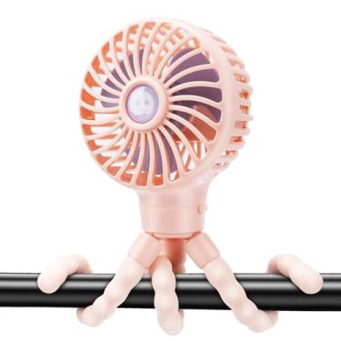 Imagem de Ventilador de carrinho de bebê, portátil, portátil, pessoal, assento de carro para bebê, mini pequeno USB, ventilador com clipe para mesa com tripé flexível para berço, escritório, passadeira,