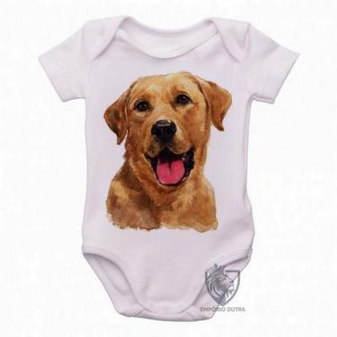 Imagem de body nenê criança roupa bebê  Labrador Caramelo língua - Empório Dutra