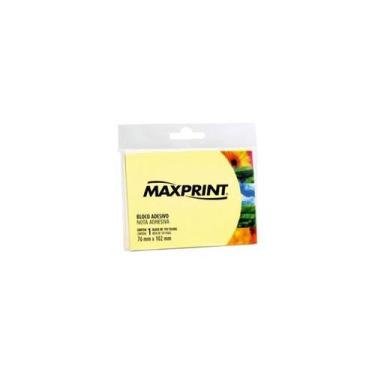 Imagem de Bloco Adesivo 76x102mm 100 Folhas Amarelo Maxprint, Unico