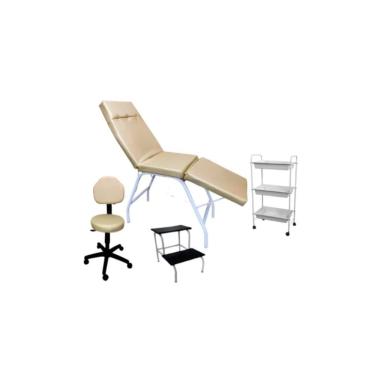 Imagem de Kit Maca Estética 3 Posições Luxo Perola 4 Peças