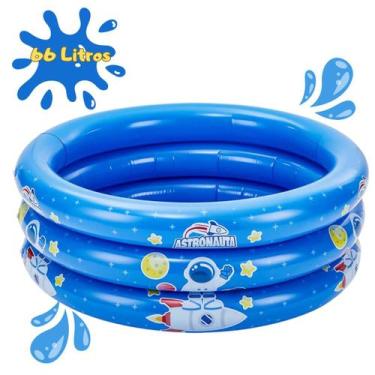 Imagem de Piscina Inflável Redonda Bebê Praia Piscina 66 Litros - Dm Toys, Azul