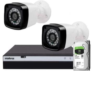 Imagem de Kit 2 Câmeras Full HD 1080p + DVR Intelbras MHDX 3104 c/HD 1TB
