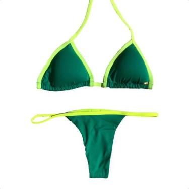 Imagem de Biquíni Marquinha Praia Feminino Fio Dental Bojo Top Fita Biquini Remo