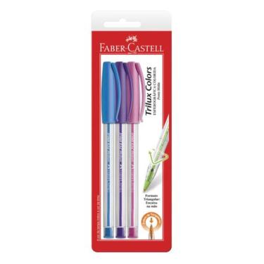 Imagem de Caneta Trilux Colors Faber-Castell com 3 cores sortidas