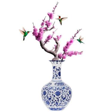 Imagem de Adesivo de Parede Decorativo Vaso de Flores de Cerejeira - SHD Soleil 