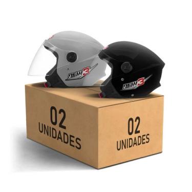 Imagem de Kit 2 Capacetes New Liberty 3 Abertos Pro Tork Moto Masculino Feminino