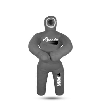 Imagem de Saco de pancadas de Jiu Jitsu Brasileiro MMA Grappling para autodefesa, luta livre, judô, karatê, boxe, arremesso, submissão, posição em pé - NÃO CHEIO (cinza, 100 cm)