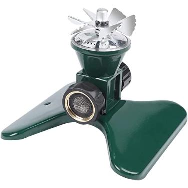 Imagem de Irrigador de gramado, Irrigador de jardim quadrado de metal resistente, Irrigação de grande área de 360 graus, Irrigadores de água automáticos giratórios conectáveis para irrigação de jardim, gramad