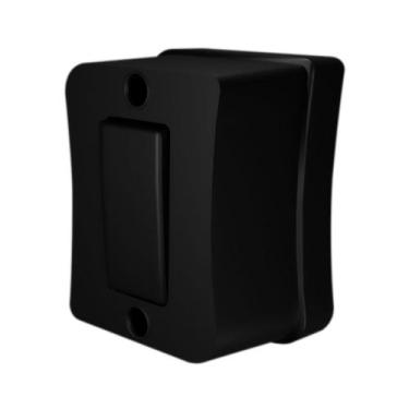 Imagem de Interruptor 1 Tecla Simples Externo Sobrepor Com Espelho Black Linha V