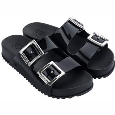 Imagem de Sandália Feminina Pepete Zaxy Partner III Conforto Lançamento, Preto, 