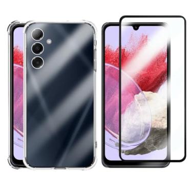 Imagem de Capa Protetora Transparente Anti-Impacto com Película de Vidro 3D Compatível Samsung Galaxy M34 5G