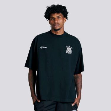 Imagem de Camiseta Approve Collab Corinthians Democracia Preta-Unissex