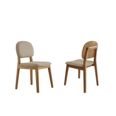 Imagem de Kit 2 Cadeiras Siena - Móveis Minas, Veludo Bege