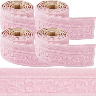 Imagem de Papel de parede Border CRASPIRE Crown Molding Pink 29,5 pés autoadesivo