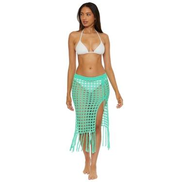 Imagem de BECCA Saia de crochê Venica, casual, saída de praia feminina, Aqua Sea, P