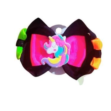 Imagem de Laço Stich Infantil - Genérico, Unicórnio neon