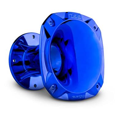 Imagem de DS18 Buzina de plástico PRO-HP102/CBL 5 cm para saída de buzina – Estilo mais curto de 12 cm de profundidade – Serve na maioria dos parafusos de compressão – Acabamento cromado resistente a UV – Cor cromada azul (único)