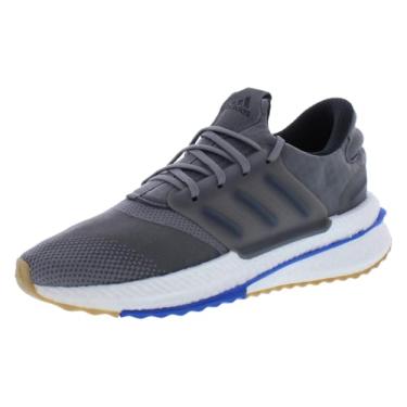 Imagem de adidas Tênis masculino X Plrboost com cadarço casual - cinza, Cinza três/preto central/azul-real brilhante-preto, 43
