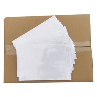 Imagem de 1000 unidades, 15 x 23 cm, envelopes transparentes para lista de embalagem, envelopes de plástico para envio/mala de correio, sacos fechados para guias de remessa, etiqueta de fatura