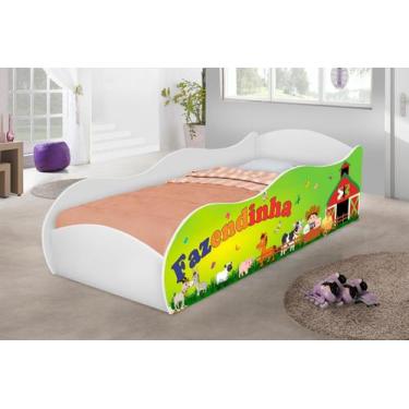 Imagem de Cama Carro Infantil Meninas com Colchão - Casa Móveis, Fazendinha