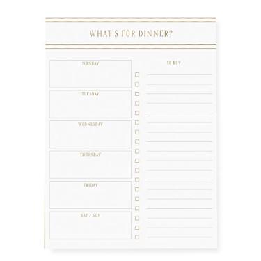 Imagem de Bloco de notas magnético grande Graphique, listras douradas - 150 folhas, 6 ”x 8”