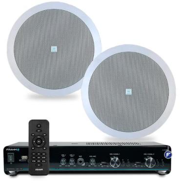 Imagem de Kit Som Ambiente Jbl Bluetooth Usb Sd Conexão Celular + Arandelas de E