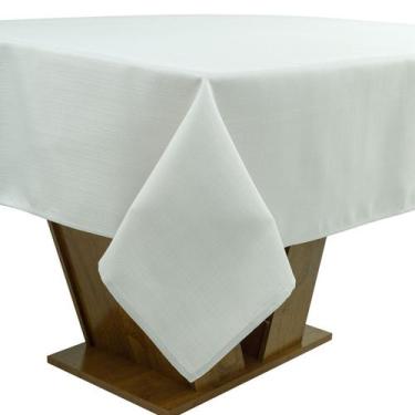 Imagem de Toalha De Mesa Lisa Impermeável Natural 4 Lugares Rafimex