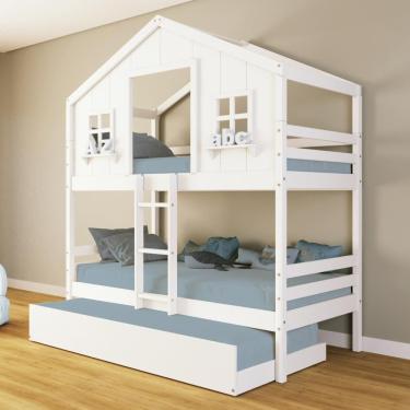 Imagem de Treliche Casinha dos Sonhos Madeira Maciça Branco Housin