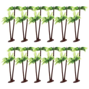 Imagem de TOPPERFUN 12 peças de simulação de palmeiras, mini estatuetas de coqueiro de 12,7 cm, diorama de floresta tropical, suprimentos ao ar livre, banquete interno Havaí