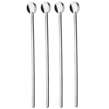 Imagem de 4 Colheres para Coquetéis Drinks 30cm em Aço Inox Tramontina