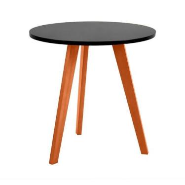 Imagem de Mesa Lateral Baixa Tóquio Preta e Castanho - Keva
