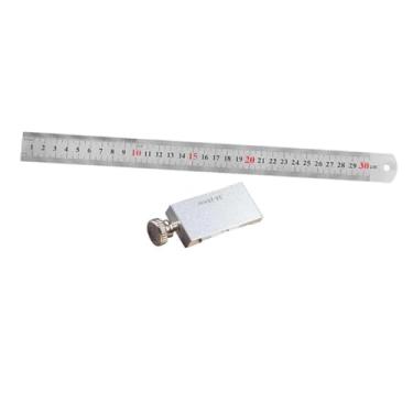Imagem de Ｂｅｓｇａ Régua de aço inoxidável com de riscador, régua de metal com cursor de localização, portátil, métrica e em polegadas para faça você mesmo, Régua de Bloco 30cm