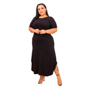 Imagem de Vestido Malha Viscolycra Com Manga Moda Evangélica Plus Size  Fresquin