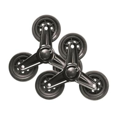 Imagem de MotiveTech 2 Peças de Rodas para Subir Escadas, Carrinho de Compras, Rodízio de Substituição, Carrinho de Subir Escadas, Carrinho Prático, Rodas Triangulares, Ca
