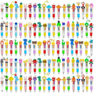 Imagem de 100Pcs Mini Multicolor Pen in One 4-in-1 Cute Pens Bulk for Kids, Ballpoint Pen for Birthdays and Children's Parties, Fun Gifts Assorted Ink Kawaii Pens