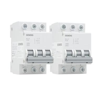 Imagem de Kit 2 Disjuntores Tripolar In 10A Curva C 3Ka Siemens 2 Pólo