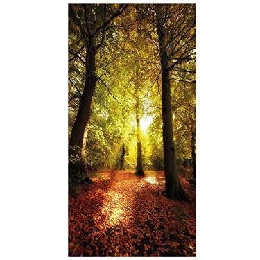 Imagem de Película de privacidade de janela blackout de outono: película de janela com bloqueio de sol capa de escurecimento total de 90% de bloqueio de luz adesivo de vidro antiUV antiestática removível, L90 x