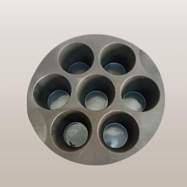 Imagem de Forma de silicone para air fryer 7 cavidades - bazar do saara, PRETO