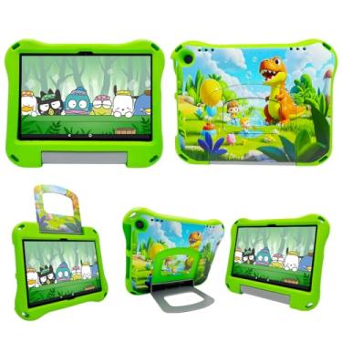 Imagem de Riaour Capa para tablet de 8 polegadas, (compatível com 12ª/10ª geração 2024/2022/2020) Capa infantil leve à prova de choque com alça conversível (incompatível com iPad Samsung tablet de 8 polegadas