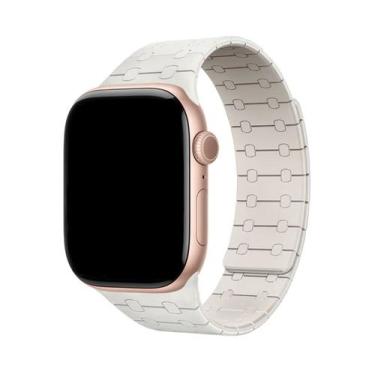 Imagem de Pulseira Link Silicone Macia Compatível Com Apple Watch - Baú do Vikin