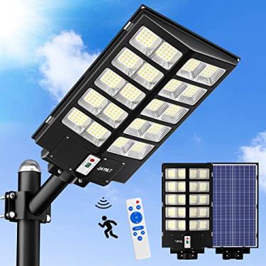 Imagem de JAYNLT Iluminação Pública Solar Externa Y-5200W, 520000Lm, 6500K, Estacionamento Comercial, Do Anoitecer Ao Amanhecer, À Prova D'Água, Com Sensor De Movimento E Controle Remoto Para Quintal, Garagem